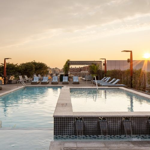 Elevate your lifestyle with a rooftop pool that offers relaxation after a busy day. 