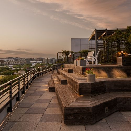 Take in the city skyline from our rooftop oasis.