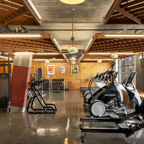 Experience the convenience of our well-equipped fitness room.