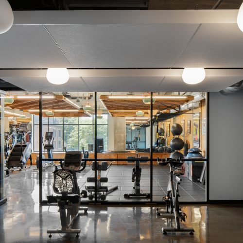 Elevate your fitness routine in our modern gym, designed to inspire and energize.