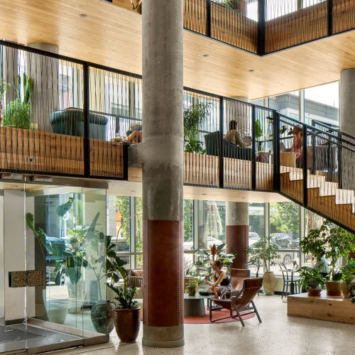 Discover a sense of community in our beautifully furnished lobby.