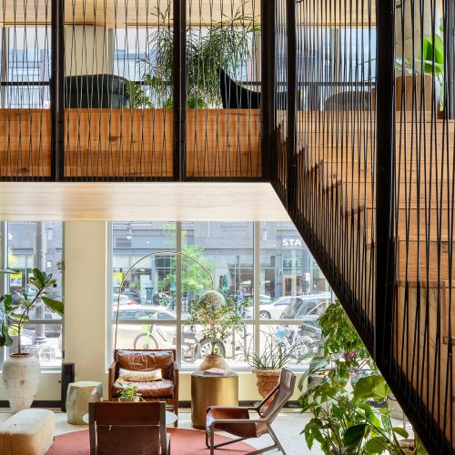 Enjoy the convenience of our lobby's versatile seating spaces.