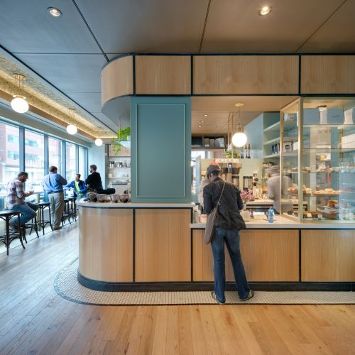 Enjoy a cup of coffee at the Wydown coffee bar.