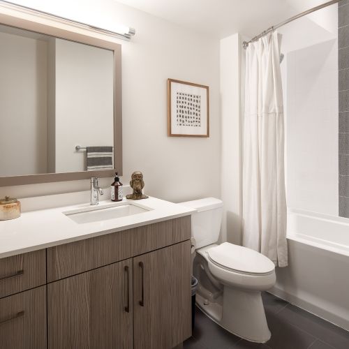 Pamper yourself in our elegant and modern bathrooms.