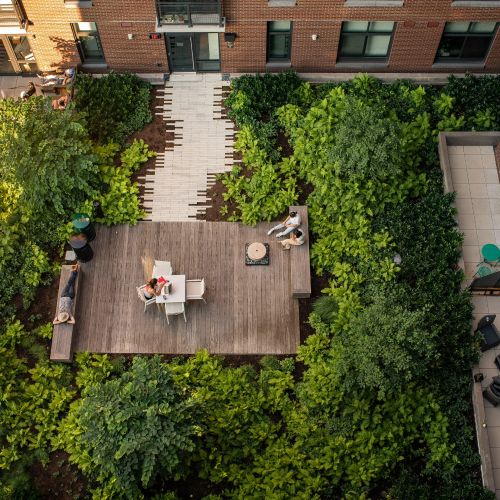 Enjoy the company of friends in our rooftop lounge.