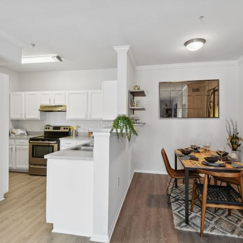 Apartment living and dining room