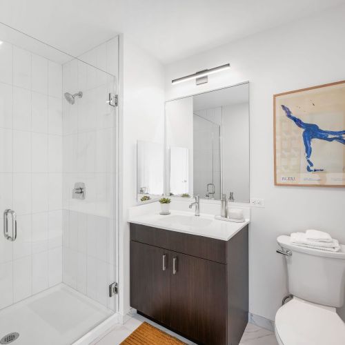 Bathroom with Walkin Glass Shower