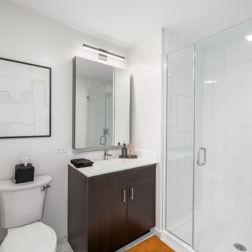 Bathroom with Glass Shower