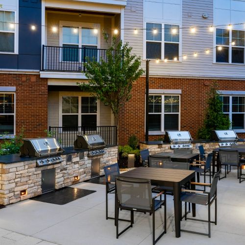 Courtyard Grills at Night 