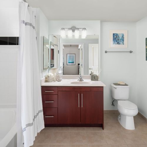 Accompanied with our large soaking tub, our bathrooms are the pefect place to unwind. 