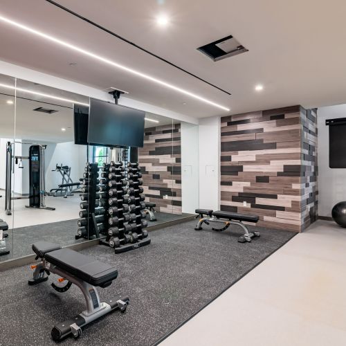 Spacious fitness center