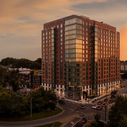 43 Broad exterior dusk shot