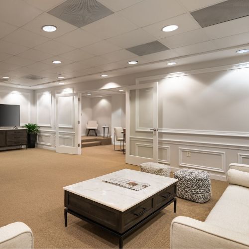 Our communal clubroom is an excellent place to unwind and get to know fellow residents. 