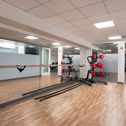 Our fully equipped fitness center makes working out a breeze. 