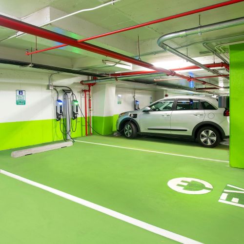 Charge your electric vehicle with our EV charging stations in our parking garage. 