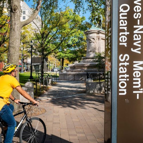 Travel throughout the city utilizing the convenience of the Metro.