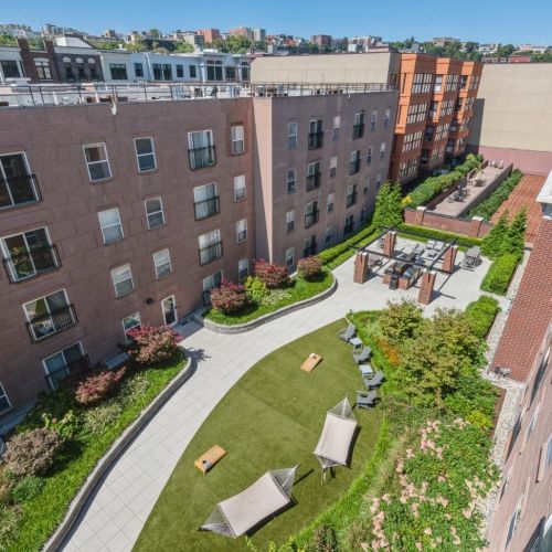 Bird eye view of courtyard