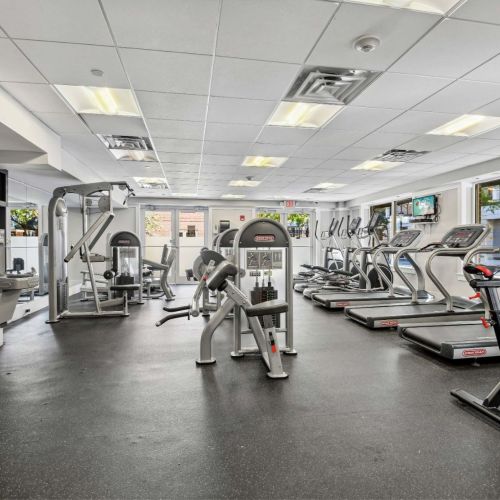 Spacious fitness center