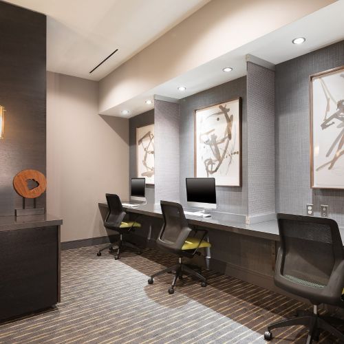 Our business center is the perfect place to work in comfort. 