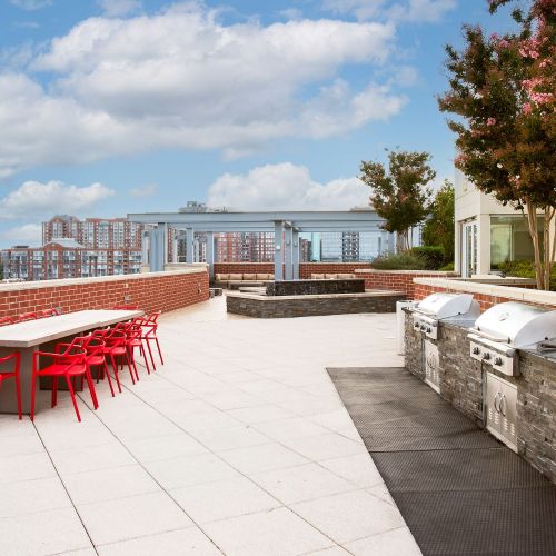 Grill out on the rooftop for your next dinner with a view.