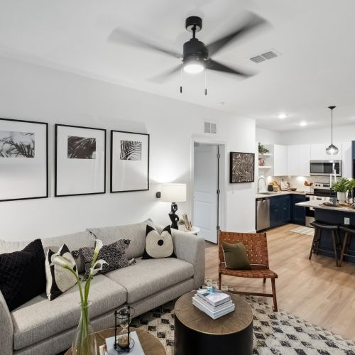 Kitchen and living room