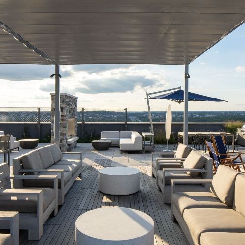 Amble rooftop entertaining areas