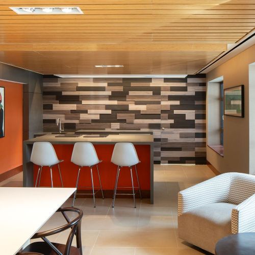 Second floor clubroom with dining areas