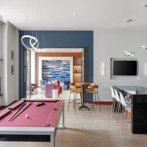 Pool table for entertaining with friends and family