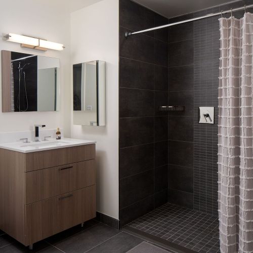 Italian porcelain throughout kitchens and baths