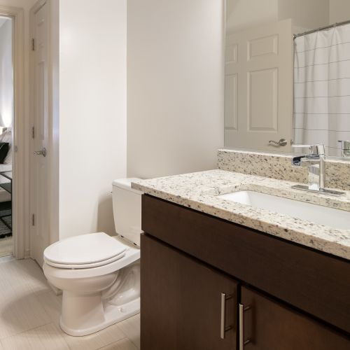Have a beautiful bathroom in our guest suite 	
