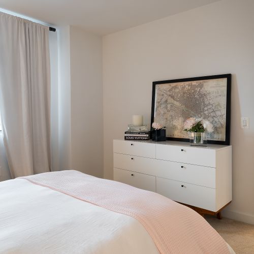 Spacious bathrooms with washer, dryers.