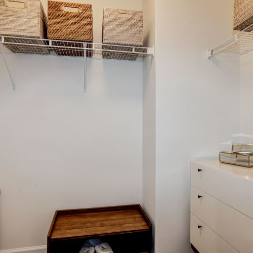 Large walk in closets.