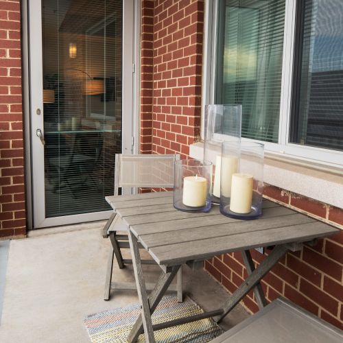Private balconies for outdoor living available. 