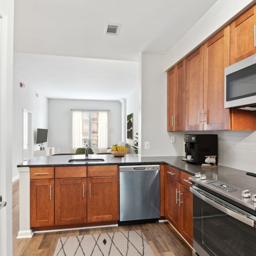 Renovated kitchen exuding elegance