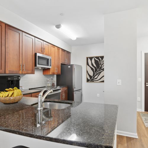 Renovated kitchen radiating sophfistication