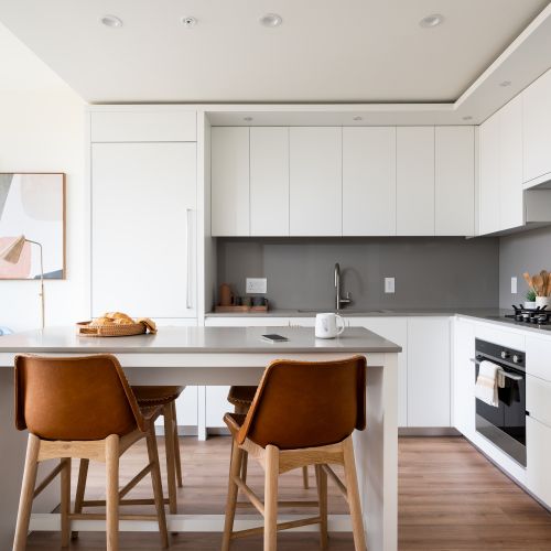 Sleek, fully-equipped kitchens. 