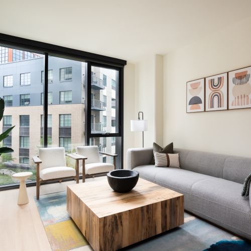 White oak wood flooring.