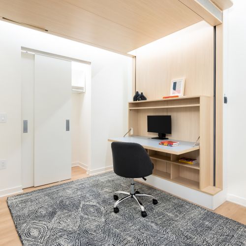 Ori Studio Smart Suites convert from deskspace to bedrooms.
