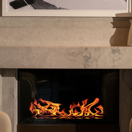 Clubroom featuring fireplace to keep you warm