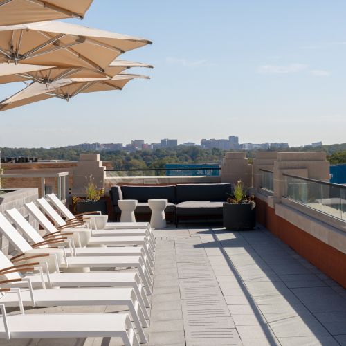 Pool chair loungers to unwind on a warm summer day
