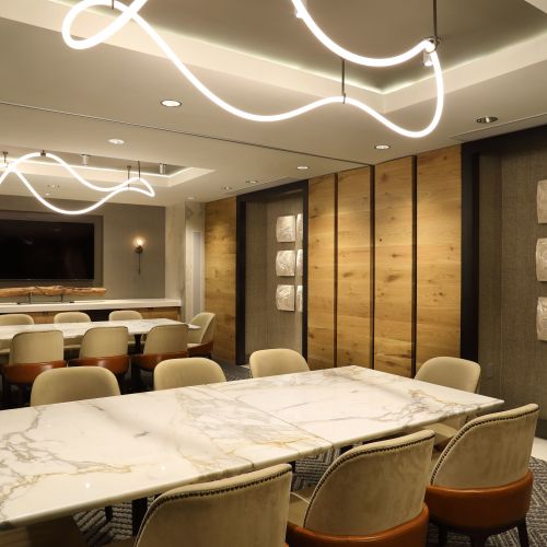 A leasing lounge both modern and simple