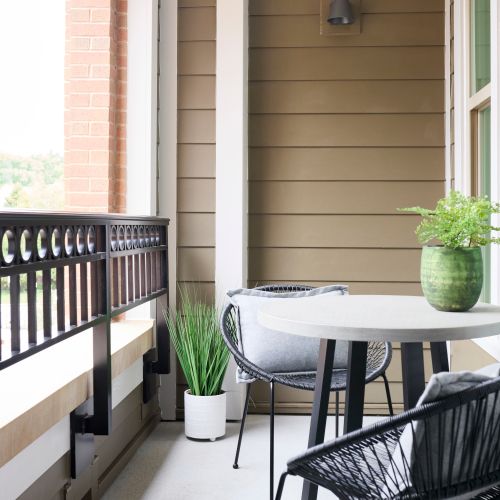 Outdoor living right from the comfort of your private balcony