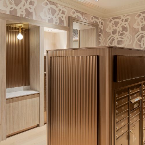 Easy access mailroom at The Claude