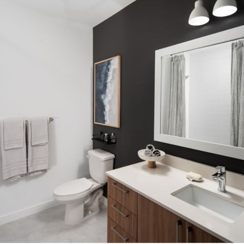 Bathroom with ample storage	