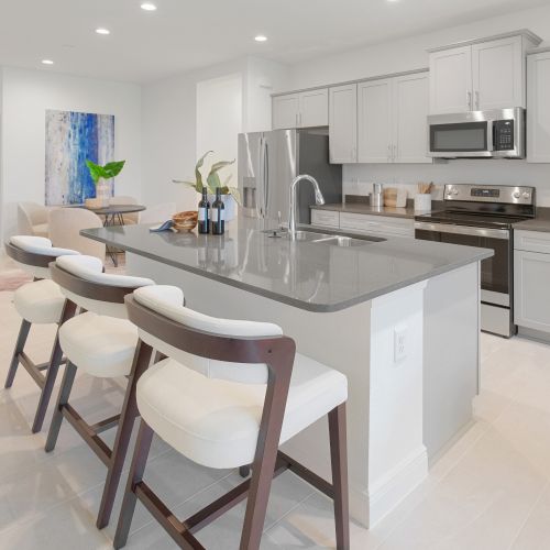 Our spacious kitchen islands make meal preparation a breeze.	