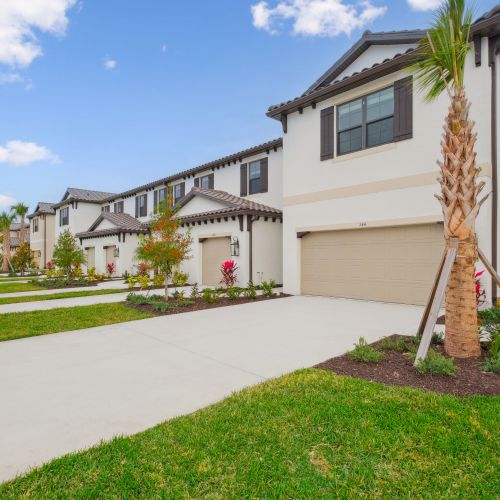 Timelessly appointed two-story townhomes with a Mediterranean influence.	