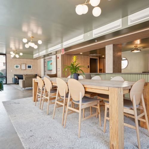 Club room dining table 	