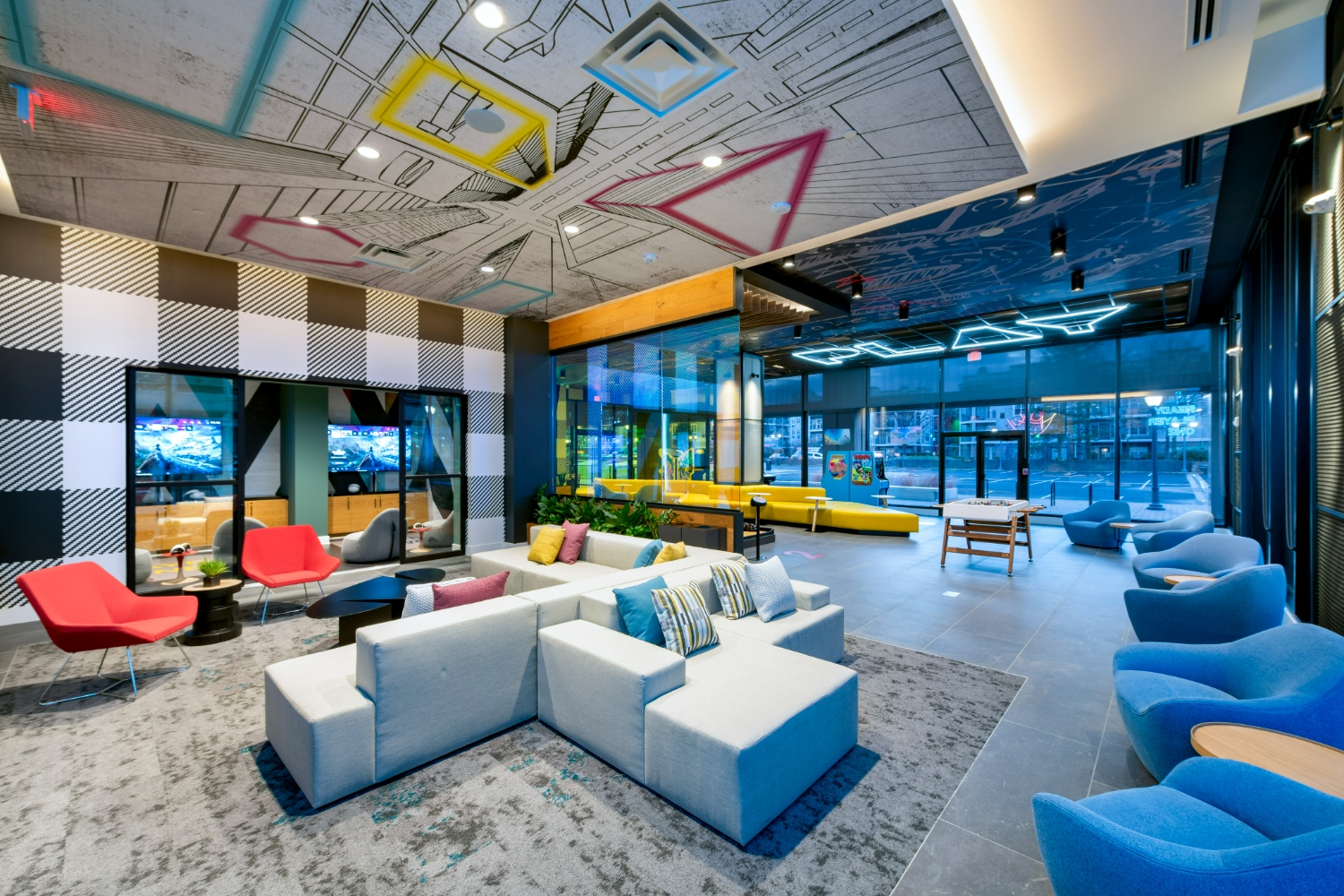 Three Collective : Game lounge full of entertainment options