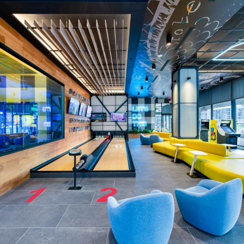 Three Collective : Bowling lanes and lounge space perfect for entertaining