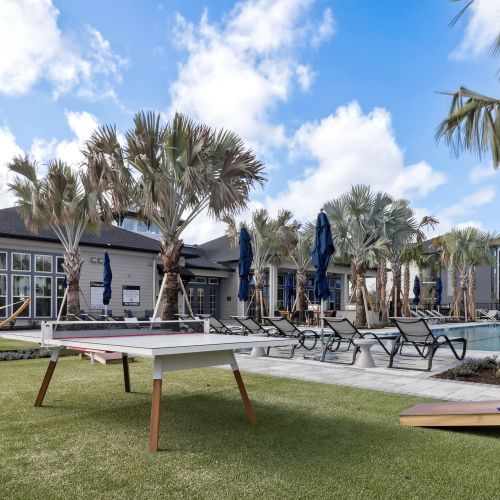 Entertain at Avida's resort-style pool.	